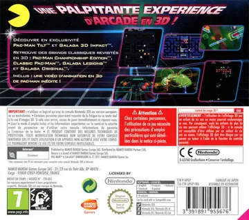 Pac-Man and Galaga Dimensions (Europe)(En,Fr,Ge,It,Es) box cover back